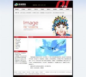 简洁大气企业网站 红黑色 标准网站 广告公司网站