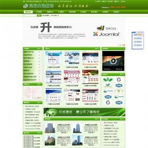 绿色企业站 可用作多个行业 美观大气 独立后台