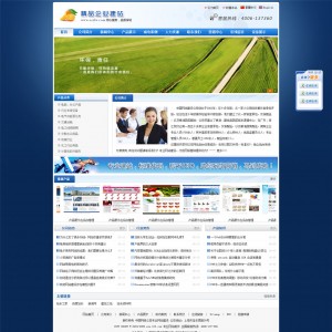 蓝色企业网站 标准建站 DIV+CSS 关键词优化