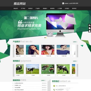 广告传媒行业网站源码 绿色通用企业类织梦模板