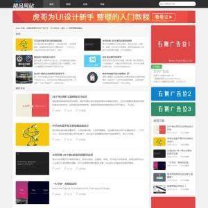 HTML5响应式黑白博客文章类织梦模板