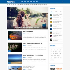 蓝白色博客新闻站群网站源码 通用文章类整站模板
