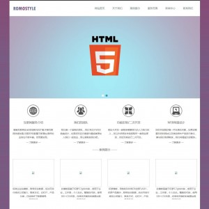 大气极简html5网络公司源码 织梦php扁平化设计源码